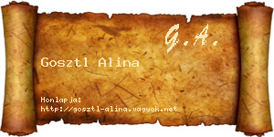 Gosztl Alina névjegykártya